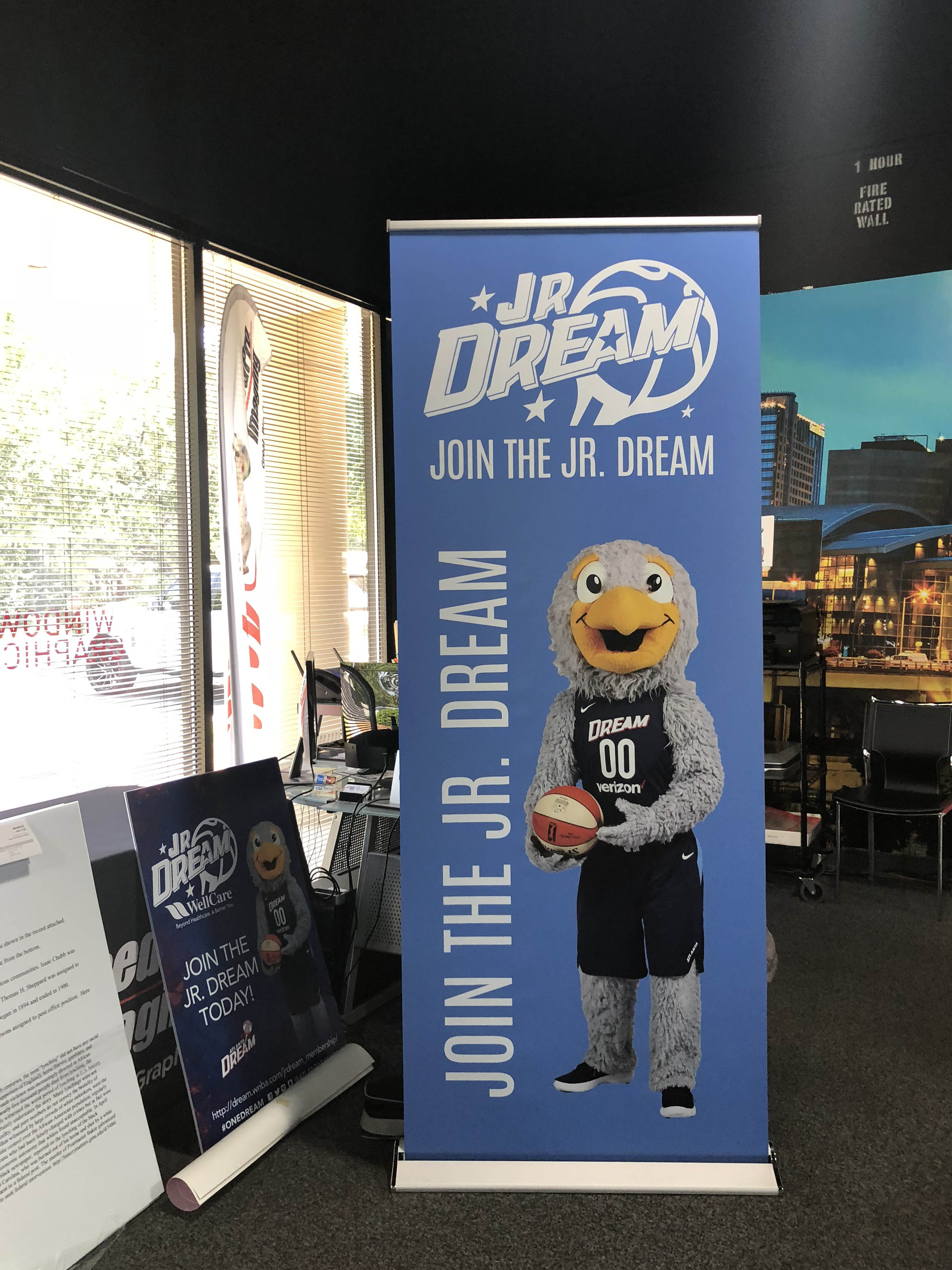 Join the Jr. Dream tall standing poster