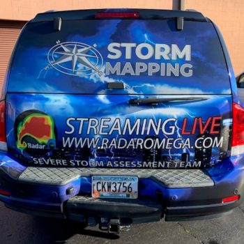 Storm mapping wrapped van