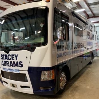 Stacey Abrams Georgia RV wrap