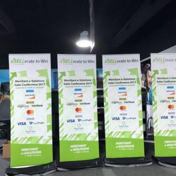 Green retractable banners