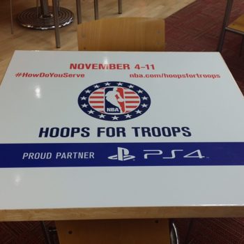 Hoops for Troops table design
