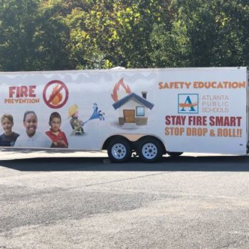 Fire prevention wrapped trailer