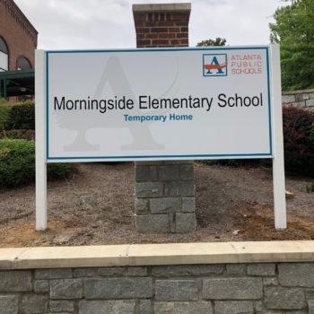 Elementary school outdoor sign