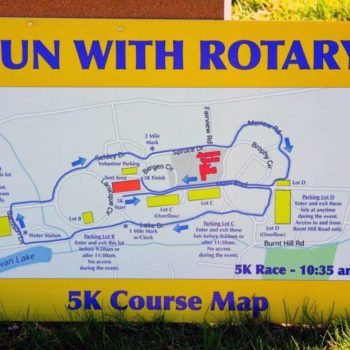 The Run with Rotary 5k race map