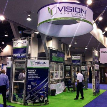 Vision Hardware display booth at a convention