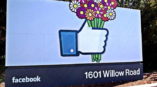 A road sign for Facebook
