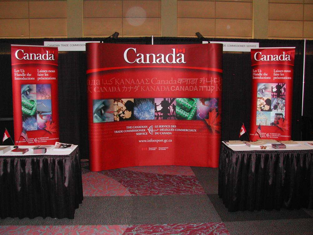 A trade show display for Canada