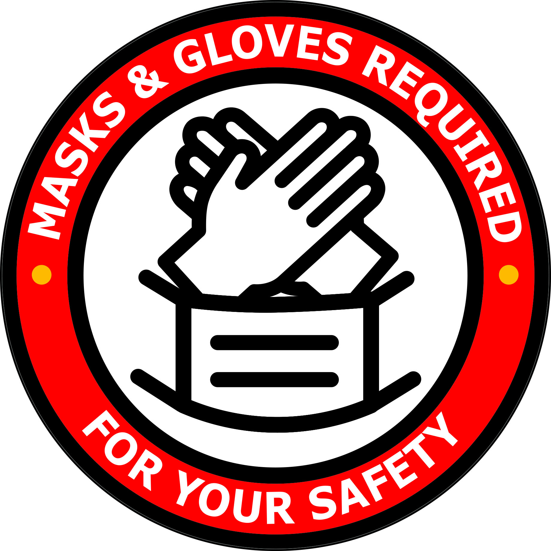 Masks & Gloves Required 4 Pack for glass and flat smooth surfaces: 8" diameter adhesive back vinyl