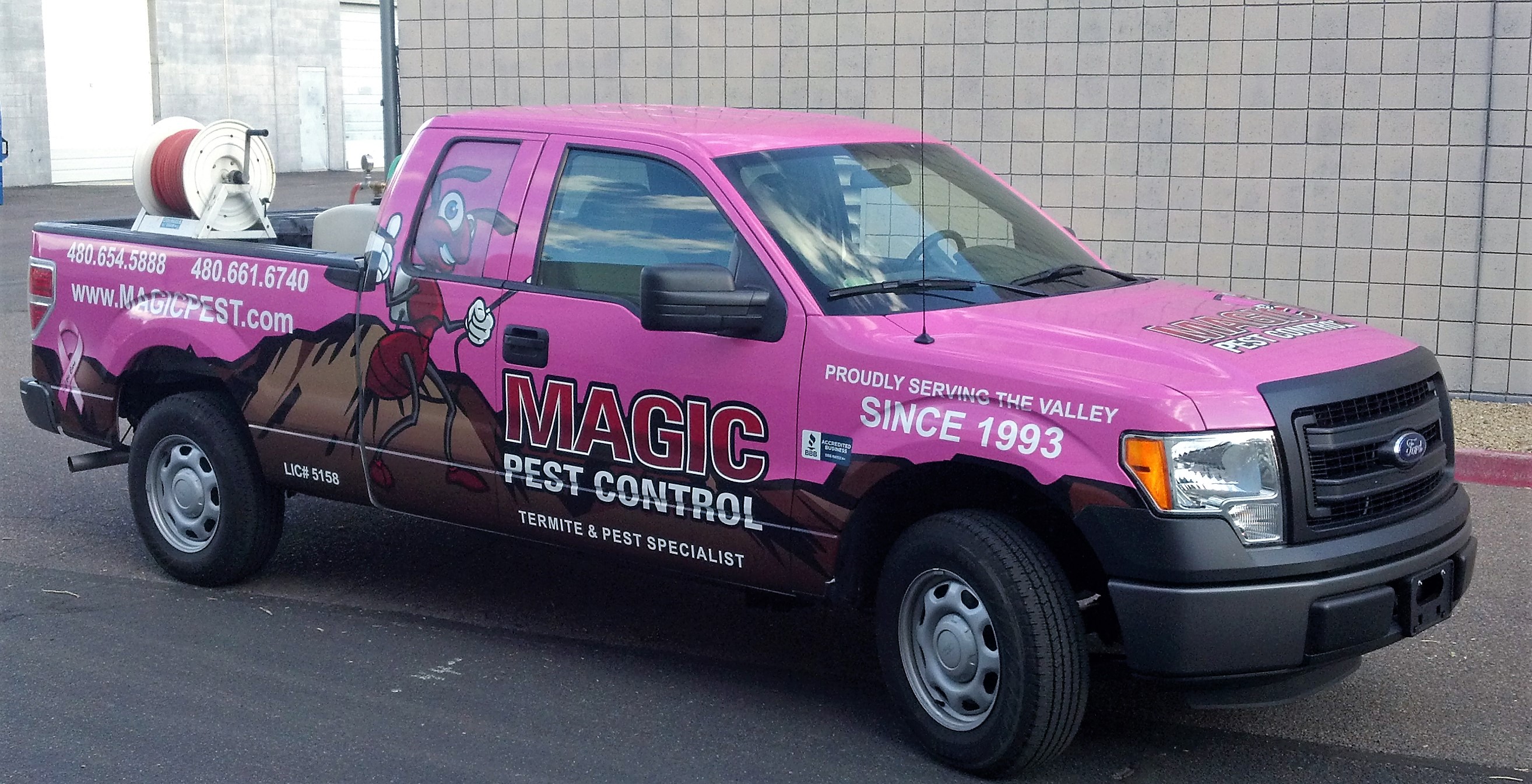 Magic Pest Control vehicle wrap