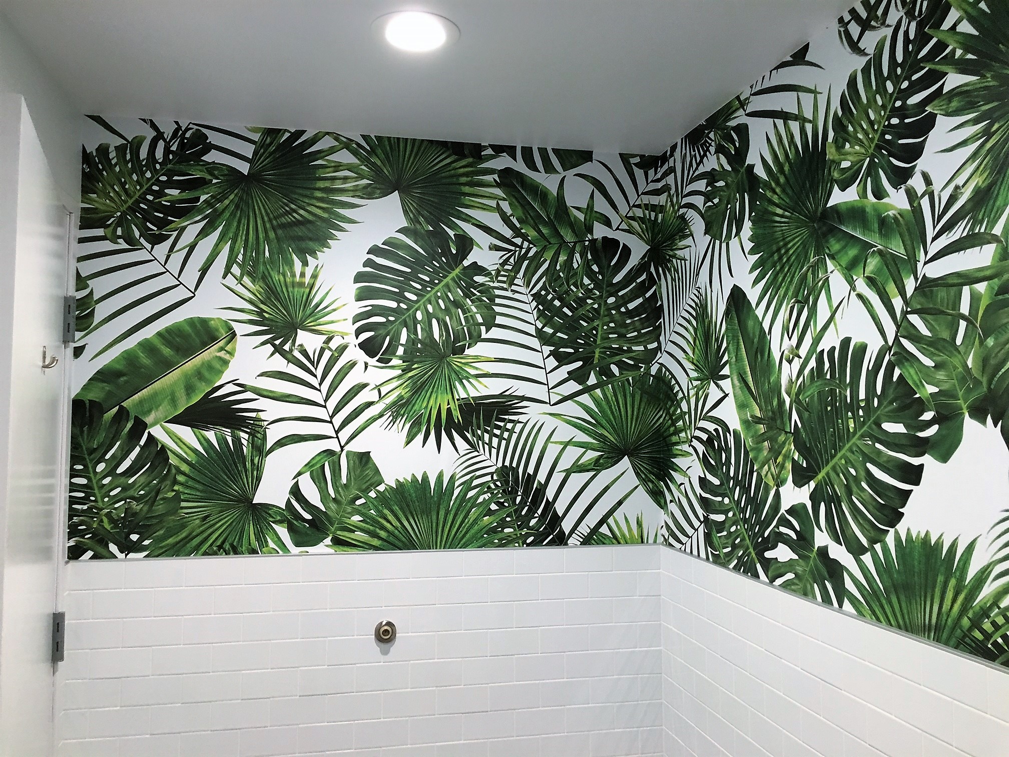 Tropical leaves wall mural