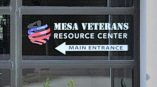 Mesa Veterans window directional graphic