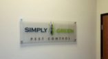 Simply Green Pest Control acrylic sign
