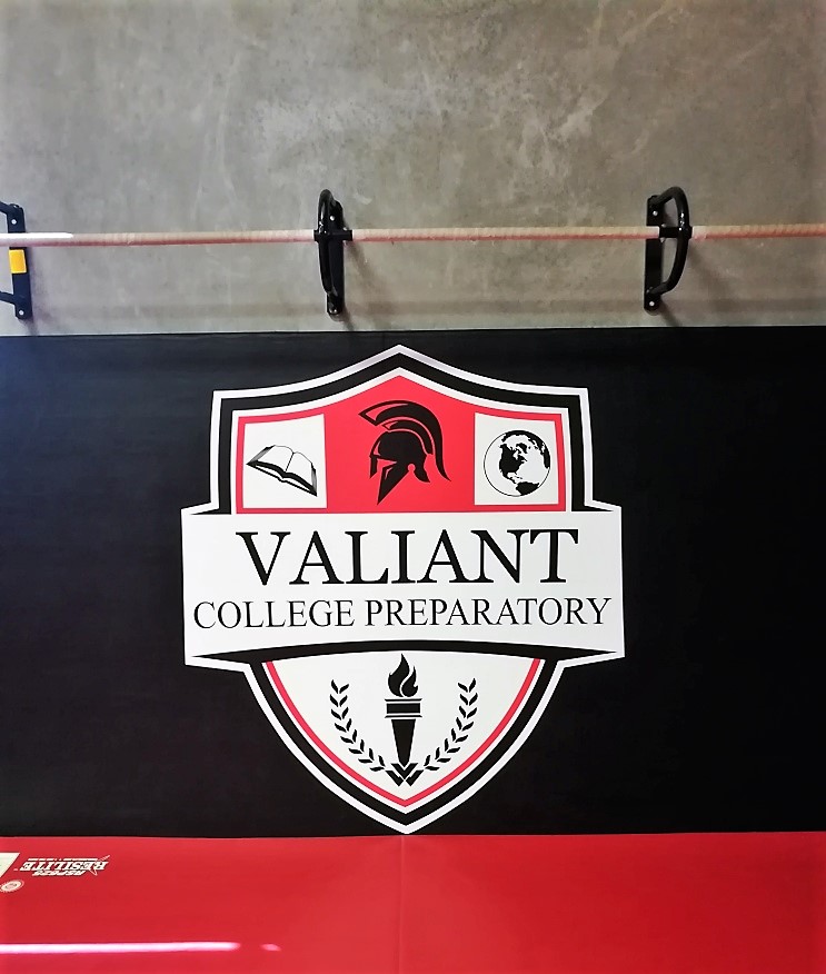 Valiant College Preparatory wall graphic