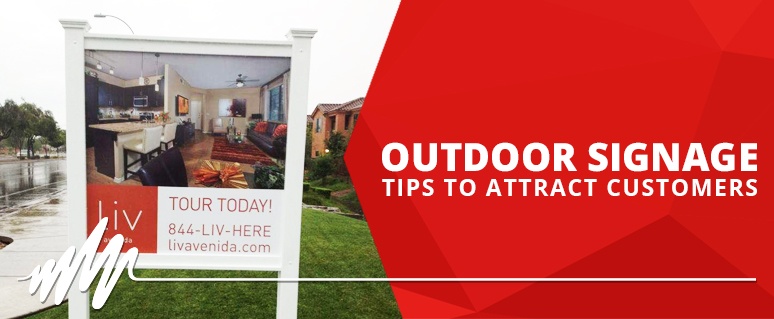 outdoor signage tips to attract customers infographic