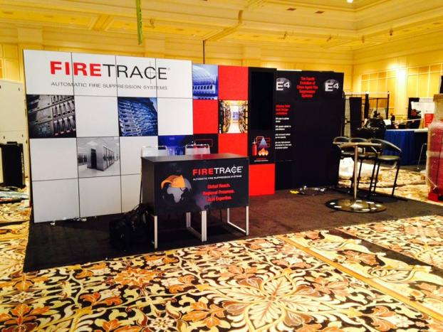 FireTrace trade show pop up display