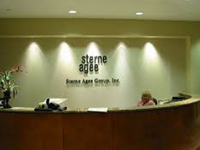 Sterne Agee Group applied lettering business signage
