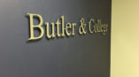 Butler & College applied lettering business signage