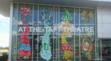 Taft Theatre show advertisement window decals