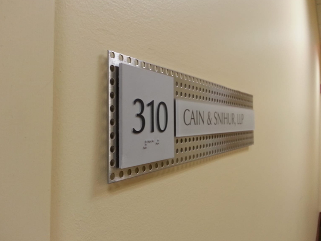 Cain & Snihur installed wall signage