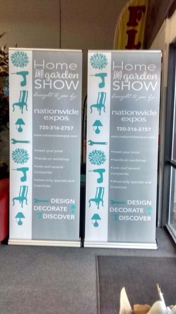 Home and Garden expos pop-up banners