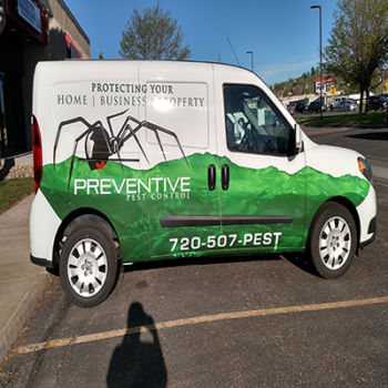 Preventive Pest Control van fleet wrap