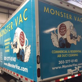 Monster Vac service truck wrap