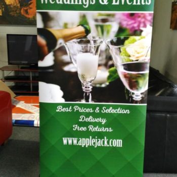 Applejack Wine and Spirits weddings and events pop-up banner