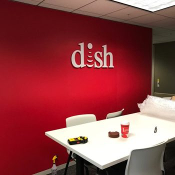 Dish 3D office wall sign
