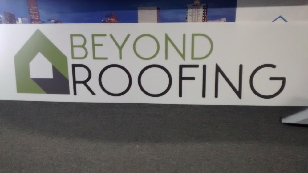 Beyond Roofing signage