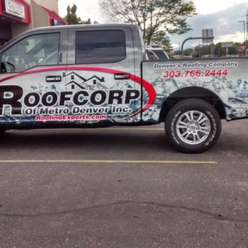 Roofcorp of Metro Denver truck wrap