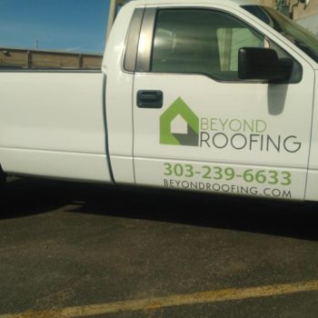 Beyond Roofing truck decals