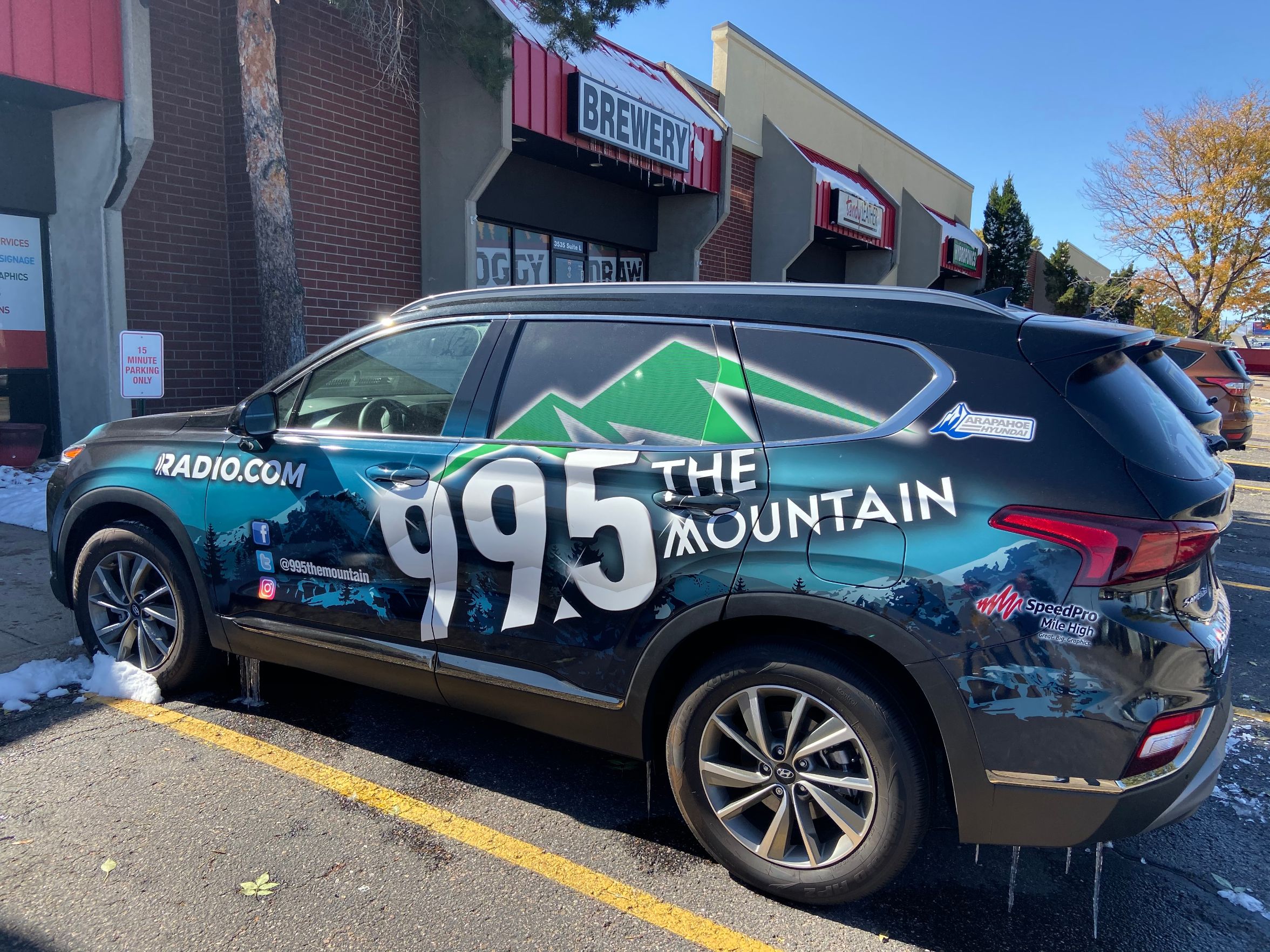 99.5 The Mountain Radio SUV wrap
