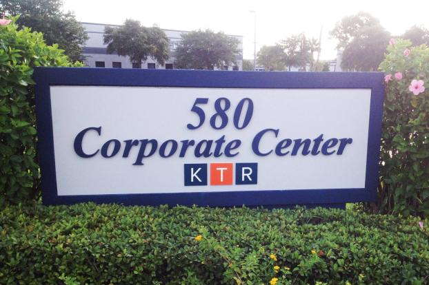 Corporate center outdoor signage