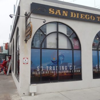 San Diego Trading Co window graphics
