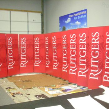 Rutgers red retractable banners