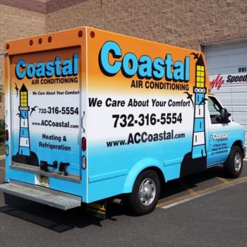 Coastal air conditioning truck wrap