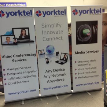 Yorktel Communications Technology Retractable Banner Stands