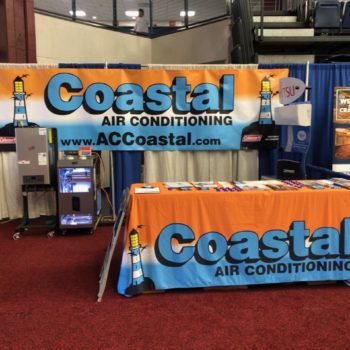 Coastal Air Conditioning Trade Show Display and Tablecloth