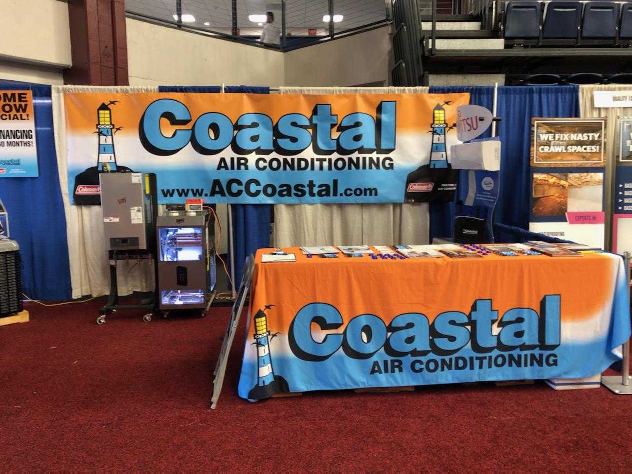 Coastal Air Conditioning Trade Show Display and Tablecloth