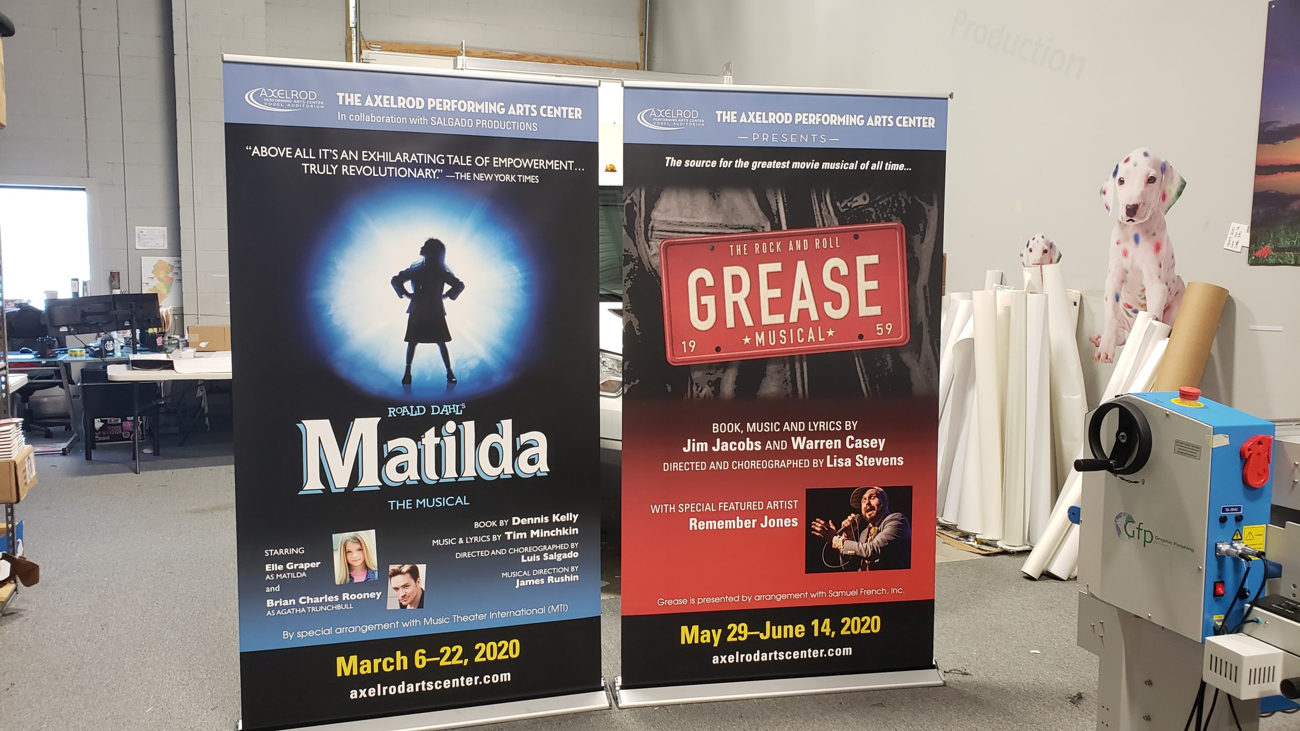 Axelrod Theater Custom Printed Banner Stands