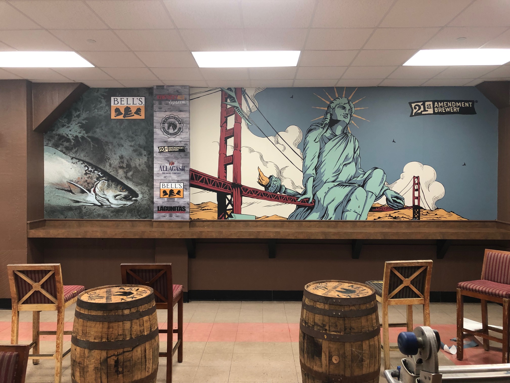 Brewery and Bar Custom Printed Wall Mural