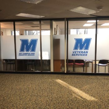 Monmouth University Frosted Window Graphics