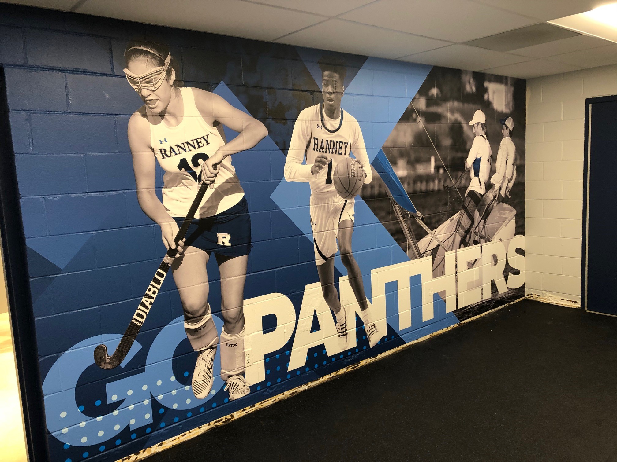 Ranney School Go Panthers Custom Wall Mural