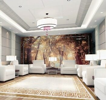 Beautiful wall mural changes a room