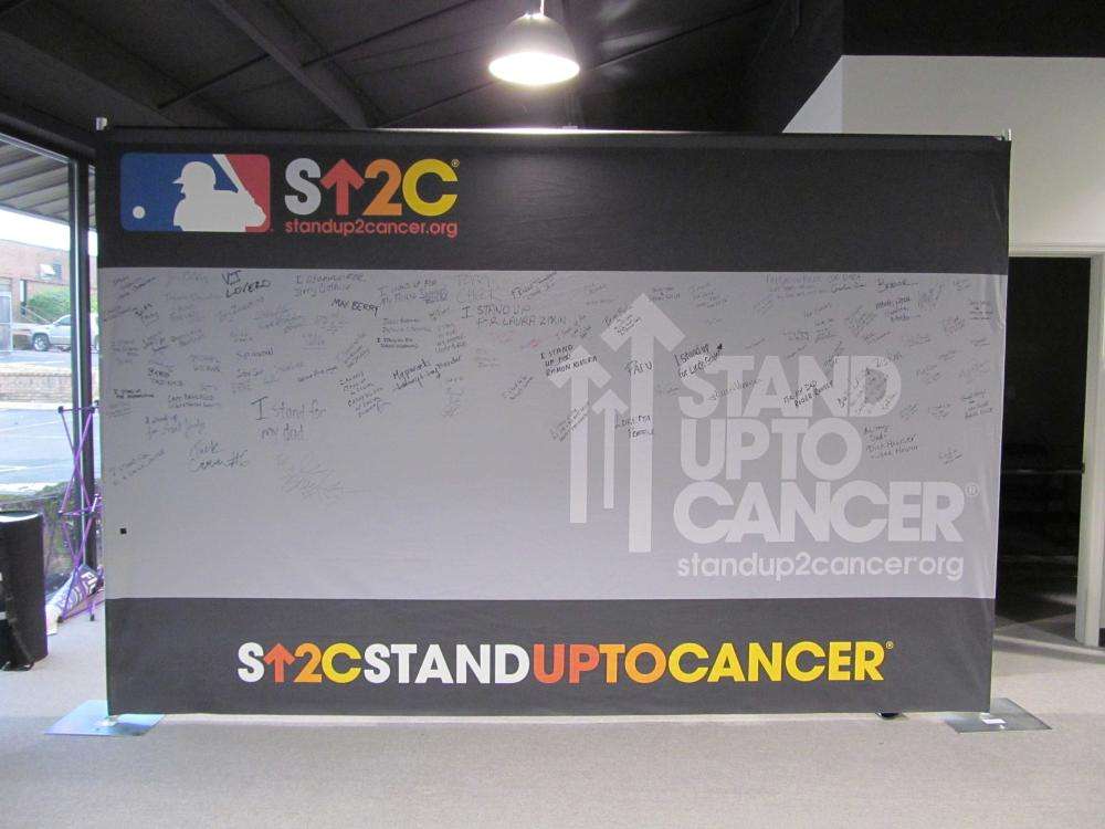 MLB Stand Up to Cancer trade show display