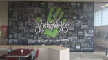 Journeys wall mural breakroom