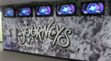 Journeys wall mural b+w