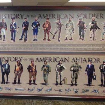 American history wall mural