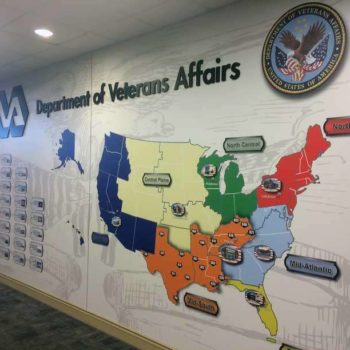 Veterans Affairs wall mural map