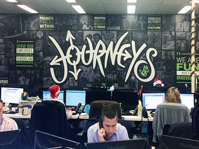 Wall mural for Journeys shoes 